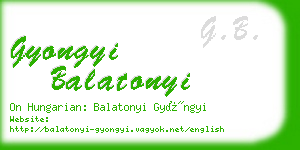 gyongyi balatonyi business card